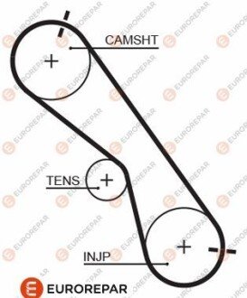 Ремінь ГРМ Toyota Dyna/Hiace/Land Cruiser 2.5/3.0D 01- Eurorepar 1633142080