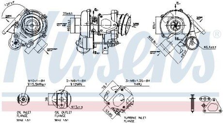 Турбокомпресор (Новий, з набором прокладок) MERCEDES SPRINTER 3,5-T (B906), SPRINTER 3-T (B906), SPRINTER 4,6-T (B906), SPRINTER 5-T (B906), VITO / MIXTO (W639), VITO (W639) 2.1D/2.2D 09.03- NISSENS 93059