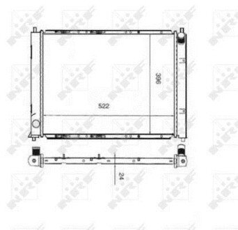 Радіатор, охолодження двигуна NRF 55339