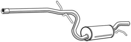 Глушник вихлопної системи середній SKODA OCTAVIA II, VW GOLF V, JETTA III 2.0D 02.04-06.13 WALKER 23050