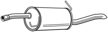 Глушник вихлопної системи задній FORD FUSION 1.25/1.4/1.4LPG 08.02-12.12 WALKER 23159