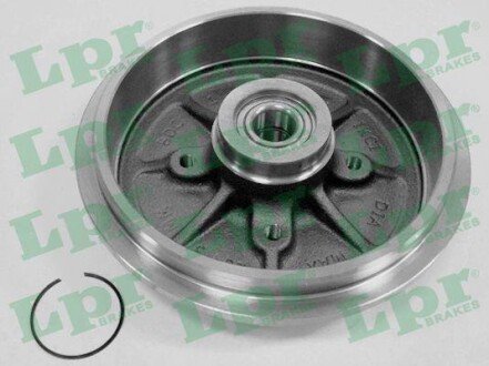 Гальмівний барабан задн ((EN) with a wheel bearing kit) CITROEN C2, C2 ENTERPRISE, C3 I, C3 PLURIEL PEUGEOT 1007, 206, 206+, 208 I 1.1-1.6D 02.02- LPR 7D0637C