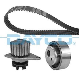 Фото 1 - комплект ГРМ (ремінь + ролик + водяний насос) CITROEN AX, BERLINGO, BERLINGO/MINIVAN, BX, C15, C15/MINIVAN, SAXO, ZX PEUGEOT 106 I, 106 I/HATCHBACK, 106 II, 106 II/HATCHBACK 1.0/1.1/1.3 10.84-05.08 DAYCO KTBWP1010 Комплект ГРМ (ремінь + ролик + водяний насос) CITROEN AX, BERLINGO, BERLINGO/MINIVAN, BX, C15, C15/MINIVAN, SAXO, ZX PEUGEOT 106 I, 106 I/HATCHBACK, 106 II, 106 II/HATCHBACK 1.0/1.1/1.3 10.84-05.08 DAYCO KTBWP1010 (фото 1)