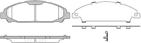Комплект гальмівних накладок, дискове гальмо REMSA 162000