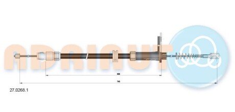 Тросовий привод, стоянкове гальмо ADRIAUTO 2702681