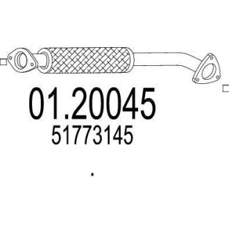 Труба вихлопного газу MTS 0120045