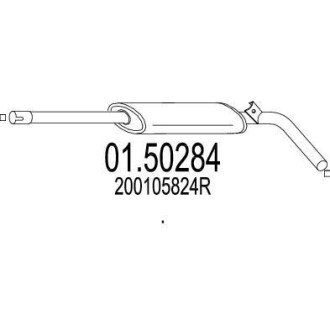 Проміжний глушник MTS 0150284