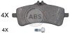 Комплект гальмівних накладок, дискове гальмо A.B.S. 35076 (фото 1)