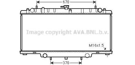 Радіатор двигуна (товщина: 36мм) NISSAN PATROL GR V RD28Ti/ZD30DDTi 06.97- AVA COOLING DNA2394