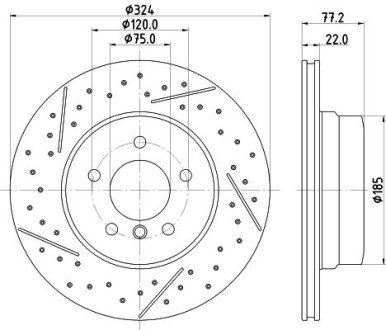 Гальмівний диск PRO High Carbon HELLA 8DD355130011