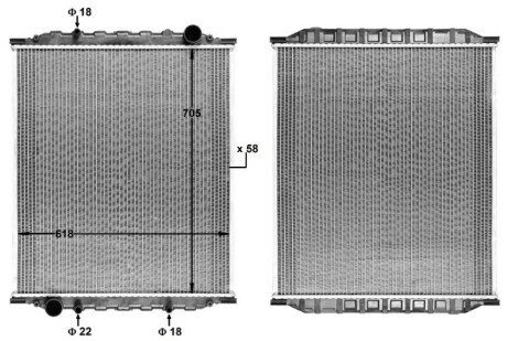 Радіатор Ман м90 м2000 M90, M2000 MAN 81061016371